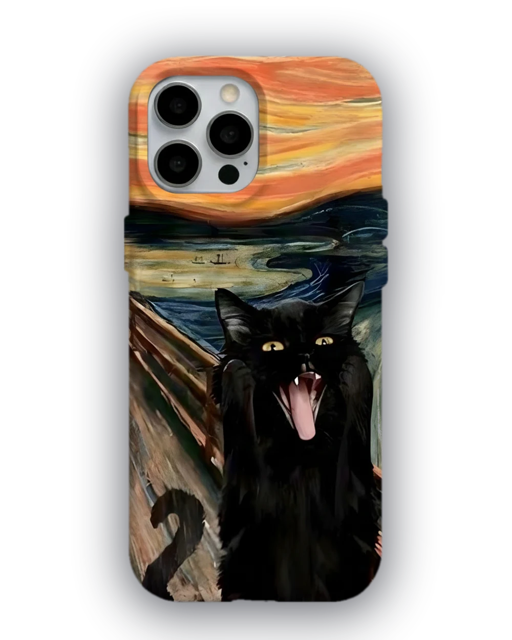 Gün Batımında Kedi telefon kılıfı