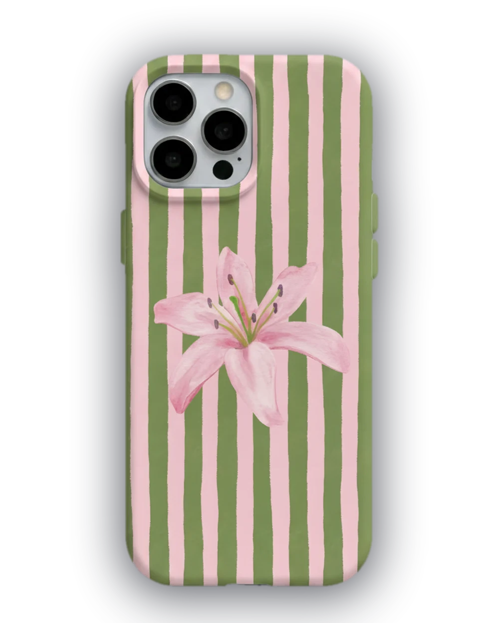 Pembe Zambak Çizgiler telefon kılıfı