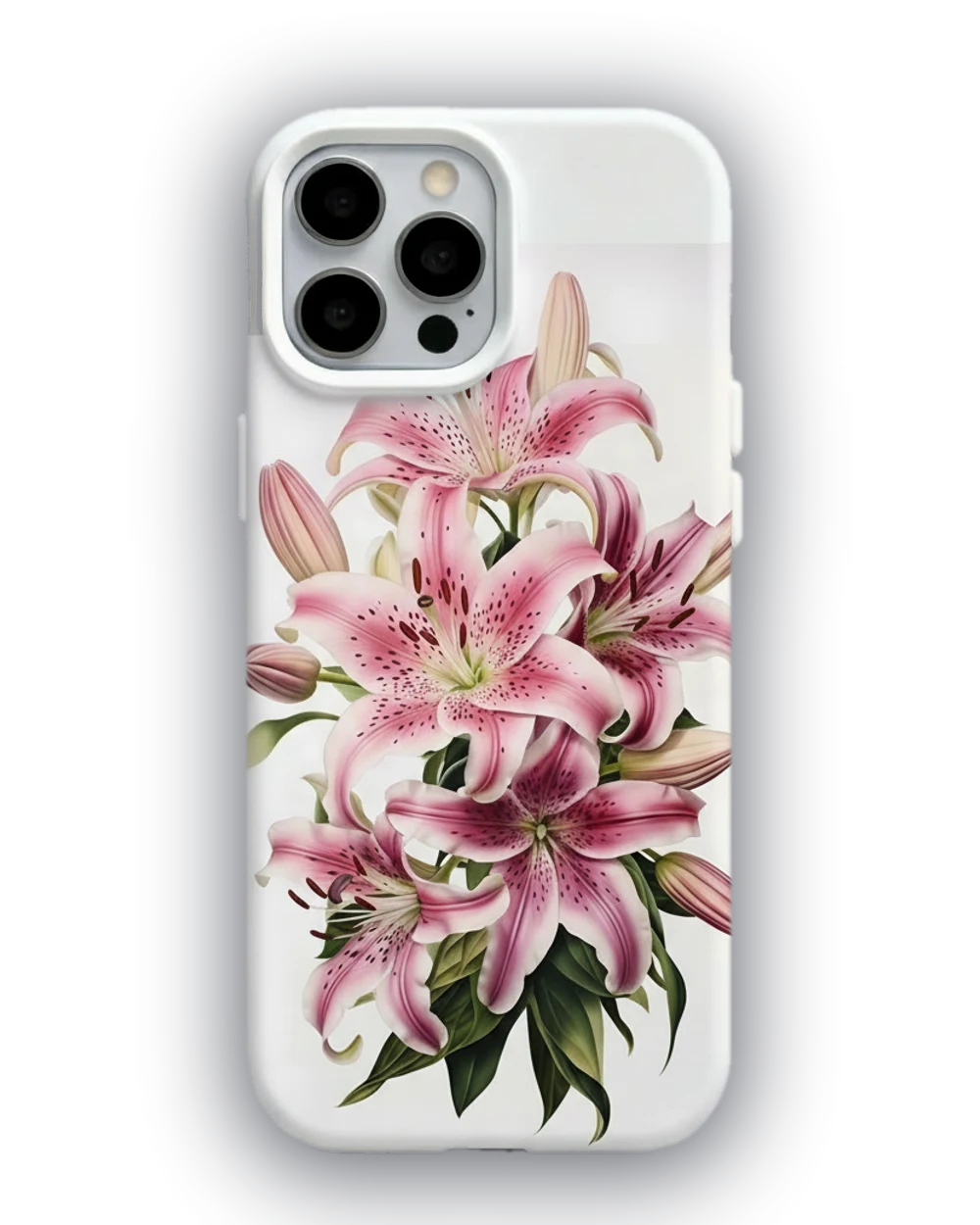 Pembe Zambak Buketi telefon kılıfı