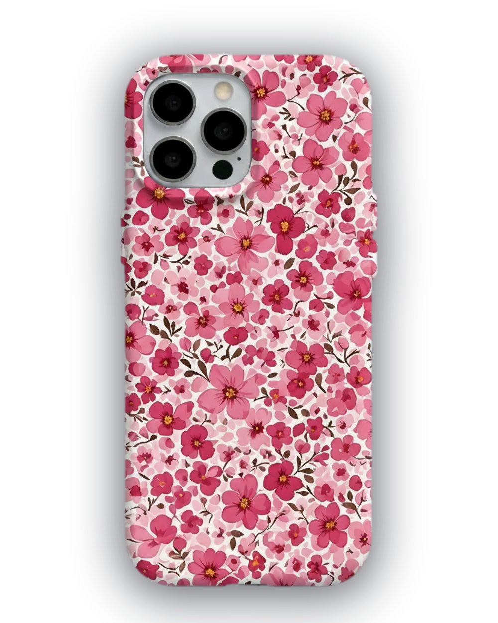 Pembe Çiçek Bahçesi telefon kılıfı