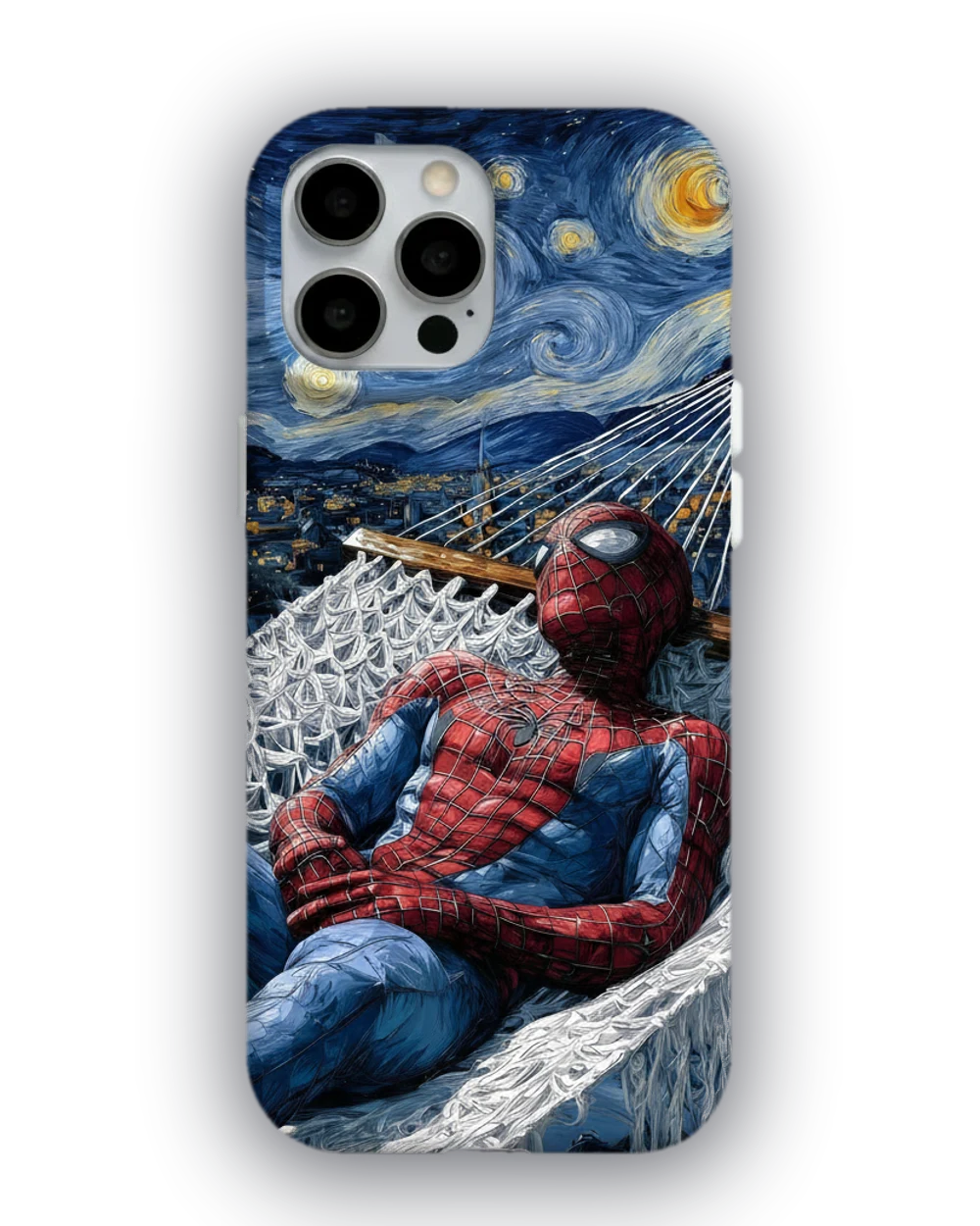 Yıldızlı Gece Örümcek telefon kılıfı