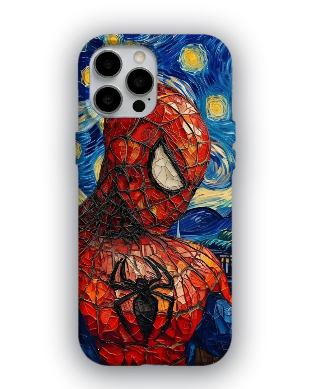 Yıldızlı Gece Kahraman telefon kılıfı