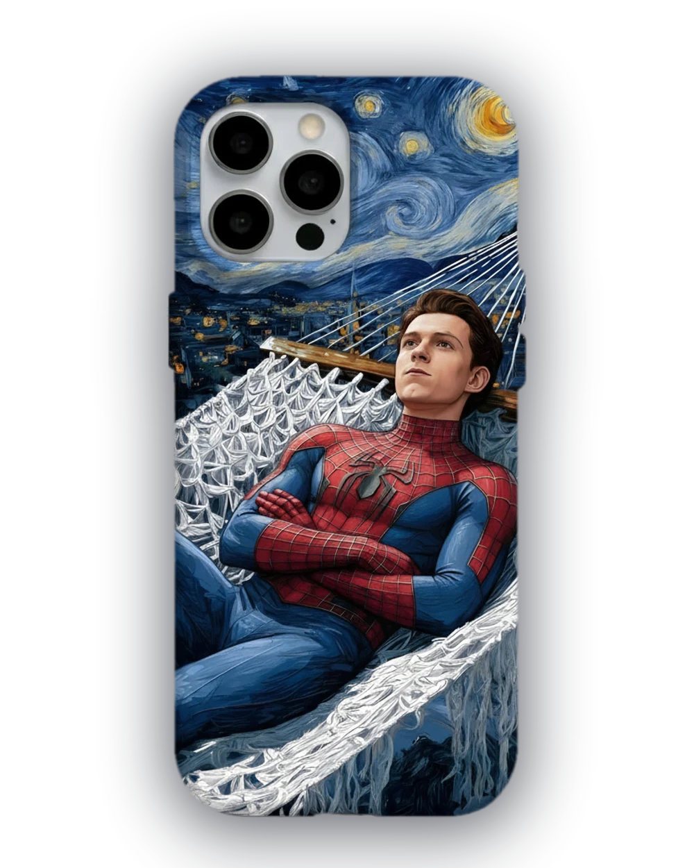 Yıldızlı Gece Kahramanı telefon kılıfı