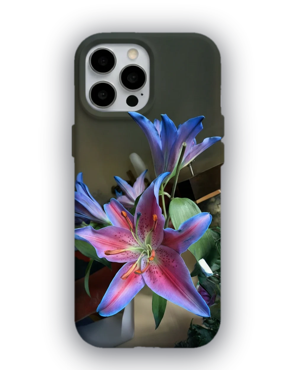 Mavi Zambak Büyüsü telefon kılıfı