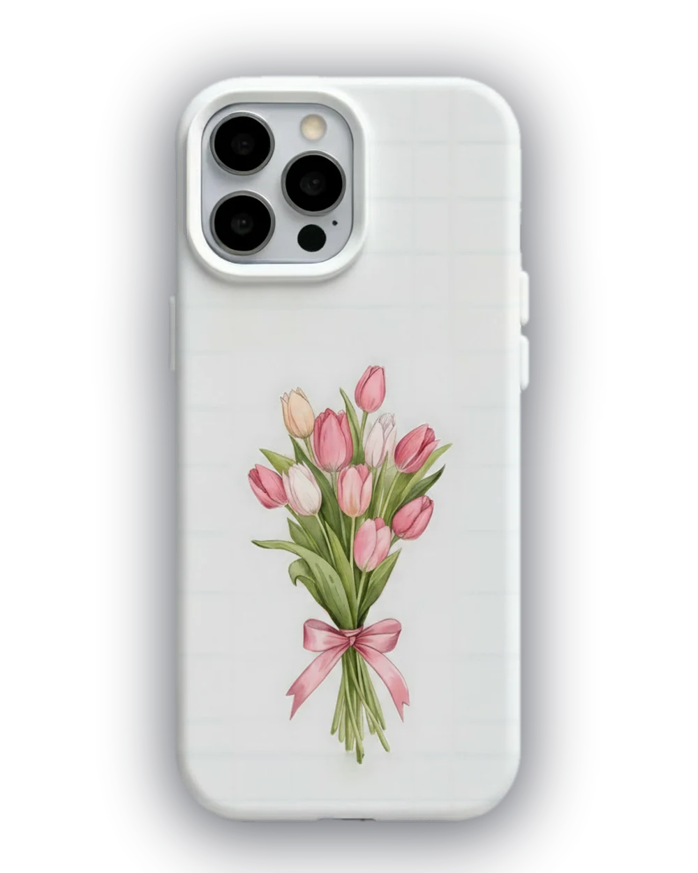 Pembe Lale Buketi telefon kılıfı