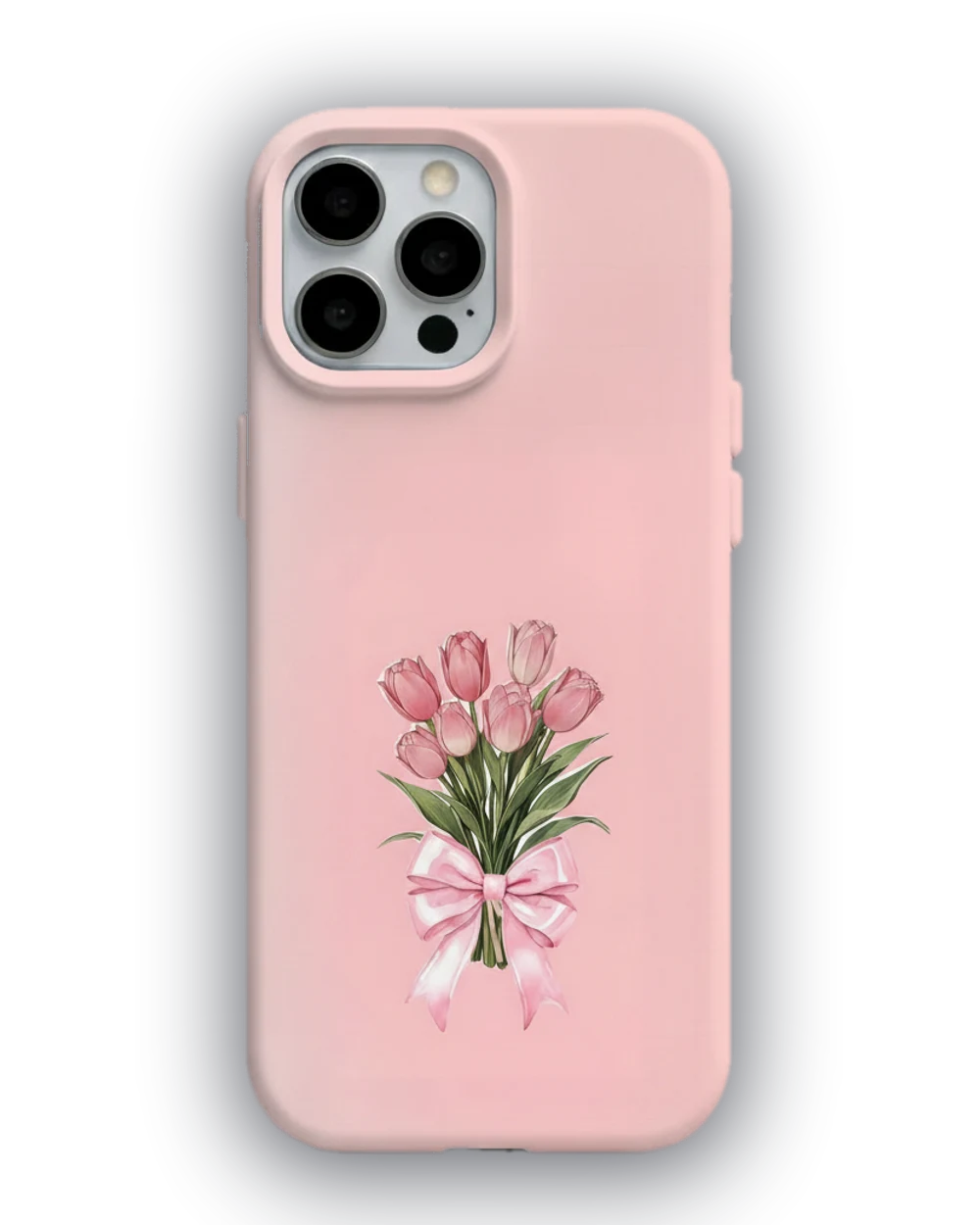 Pembe Lale Buketi telefon kılıfı