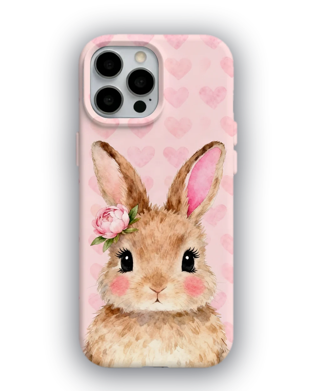 Pembe Tavşan Aşkı telefon kılıfı